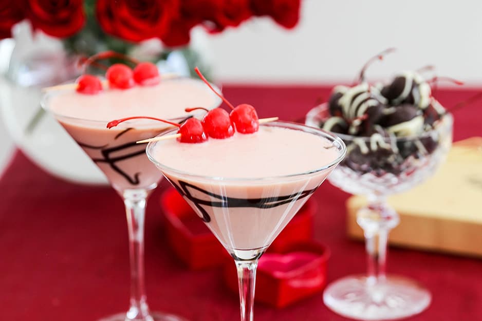 Chocolate Covered Cherry Martinis