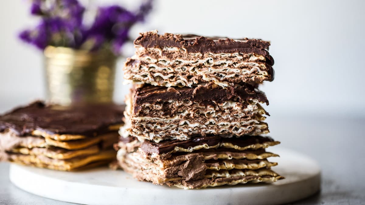 Chocolate Matzo Layer Cake