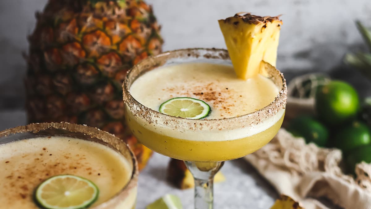 Blended Pineapple Margaritas